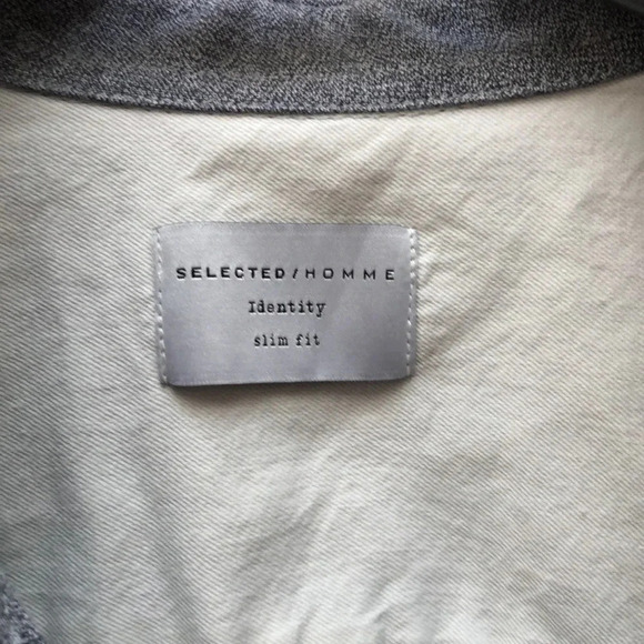 Selected Homme Identity short sleeve button down blue  cotton summer shirt small - Picture 2 of 7